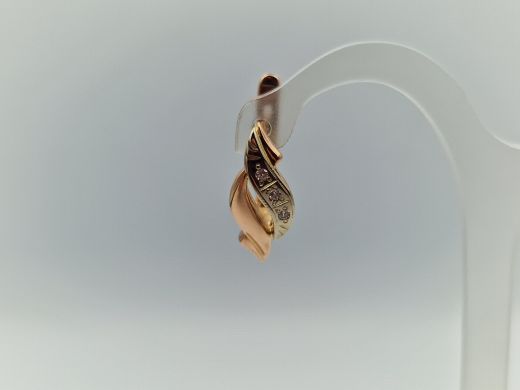 Zelta auskari ar cirkoniju, 3.41 g