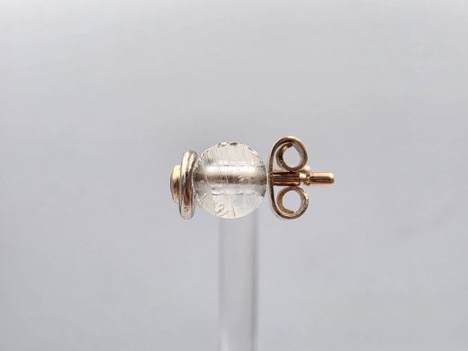 Золотые серьги с бриллиантом, 0.96 г