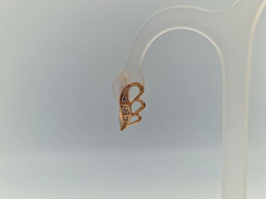 Zelta auskari ar cirkoniju, 2.21 g