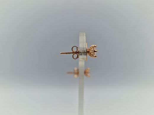 Золотые серьги с цирконом, 1.38 г