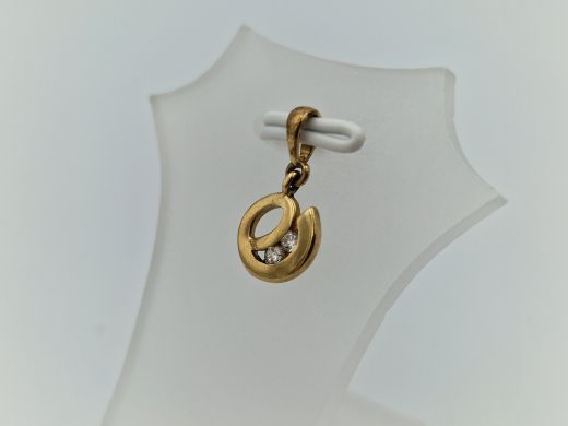 Zelta kulons ar cirkoniju, 0.68 g