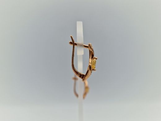 Zelta auskari ar cirkoniju, 2.63 g