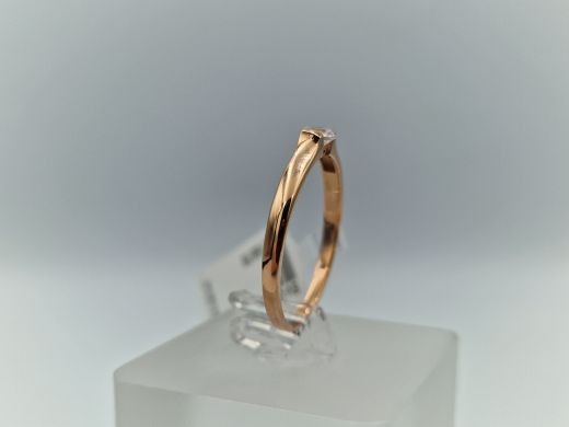 Zelta gredzens ar cirkoniju, 1.72 g, izm. 19