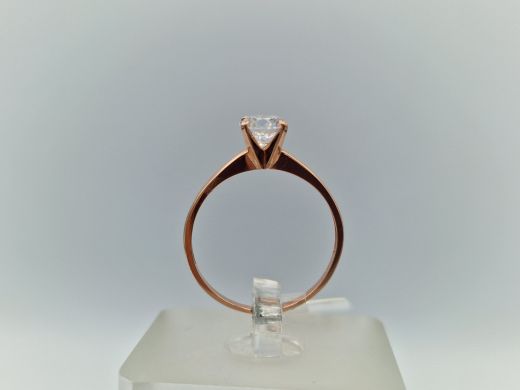 Zelta gredzens ar cirkoniju, 1.51 g, izm. 18