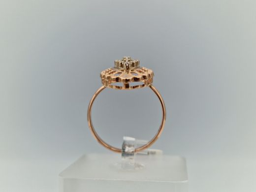 Zelta gredzens ar cirkoniju, 1.65 g, izm. 19