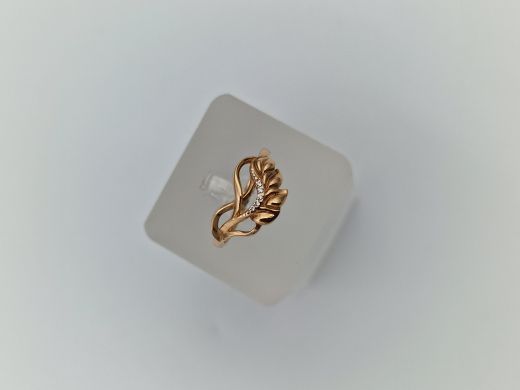 Золотое кольцо с цирконом, 1.6 г, разм. 16.5