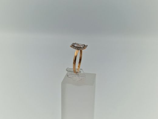 Zelta gredzens ar cirkoniju, 1.33 g, izm. 16