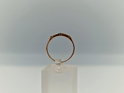 Zelta gredzens ar cirkoniju, 1.15 g, izm. 16.5