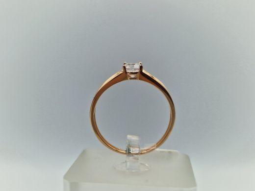 Zelta gredzens ar cirkoniju, 1.79 g, izm. 18.5