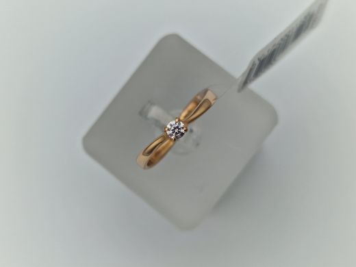 Zelta gredzens ar cirkoniju, 1.61 g, izm. 16.7