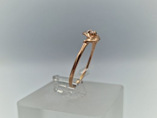 Zelta gredzens ar cirkoniju, 1.18 g, izm. 17.5