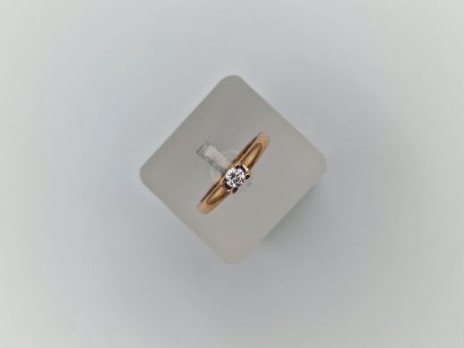 Zelta gredzens ar cirkoniju, 1.69 g, izm. 17