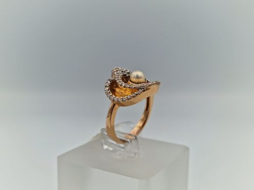 Zelta gredzens ar cirkoniju, 4.98 g, izm. 16.5