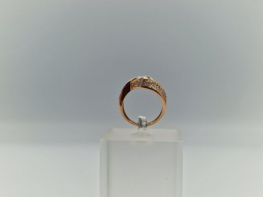 Zelta gredzens ar cirkoniju, 2.58 g, izm. 15.5