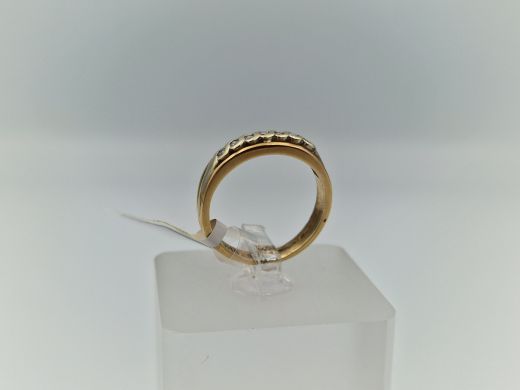 Zelta gredzens ar briljantiem, 2.94 g, izm. 16.5