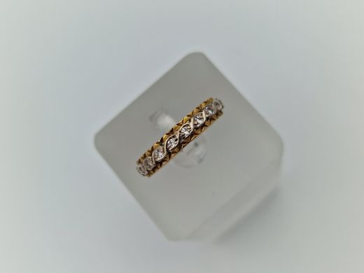 Zelta gredzens ar cirkoniju, 3.23 g, izm. 16.5