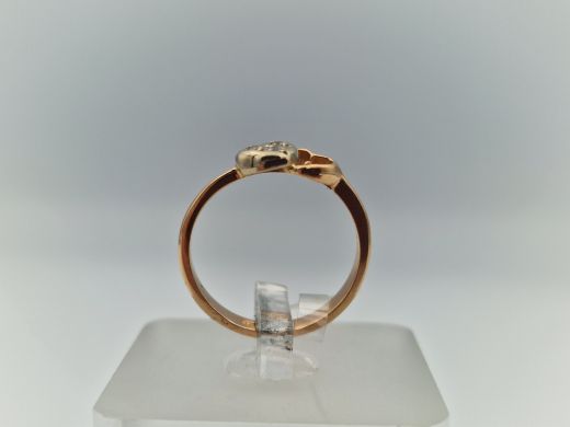 Zelta gredzens ar cirkoniju, 2.13 g, izm. 16.5