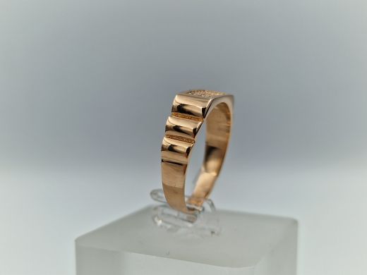 Zelta gredzens ar cirkoniju, 3.97 g, izm. 17.5