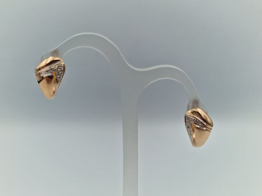 Zelta auskari ar cirkoniju, 2.32 g