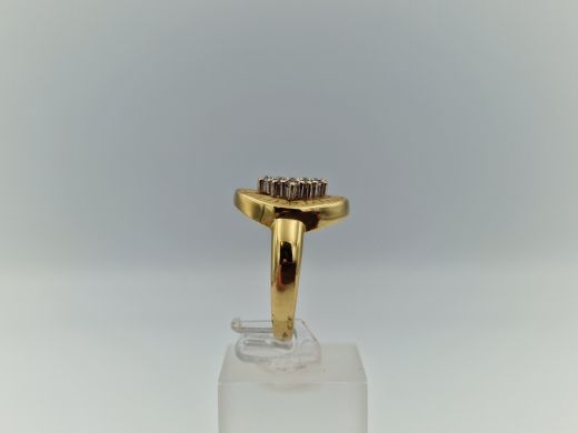 Zelta gredzens ar cirkoniju, 3.68 g, izm. 17.7