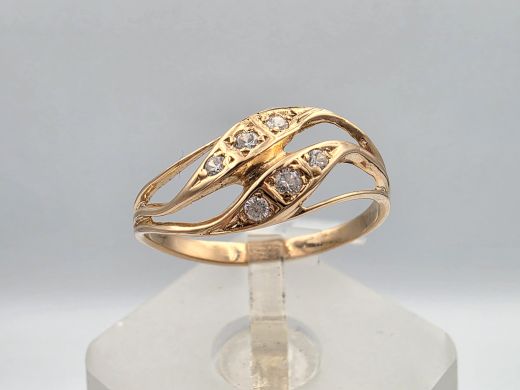 Gold ring, 1.66 g, size 17.5