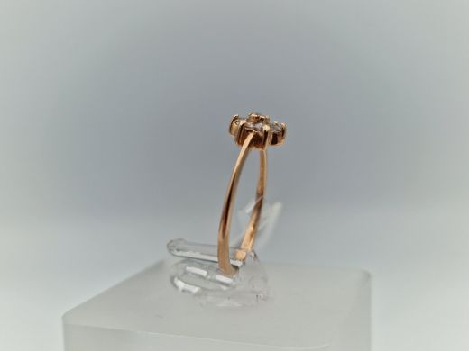 Zelta gredzens ar cirkoniju, 1.3 g, izm. 15