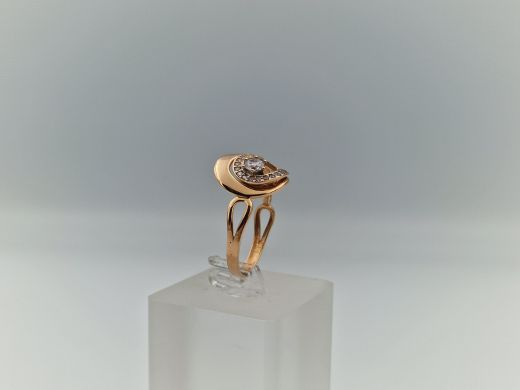 Zelta gredzens ar cirkoniju, 3.66 g, izm. 19.5