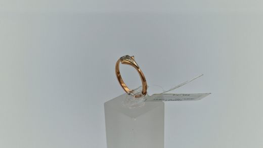 Zelta gredzens ar briljantu, 1.91 g, izm. 17