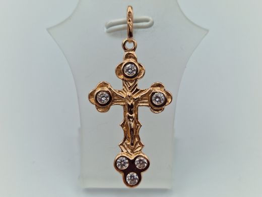 Золотой кулон с цирконом, 2.75 г