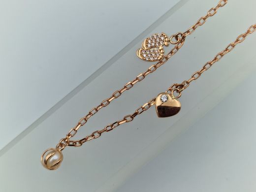 Zelta ķēdīte ar cirkoniju, 4.36 g, izm. 28