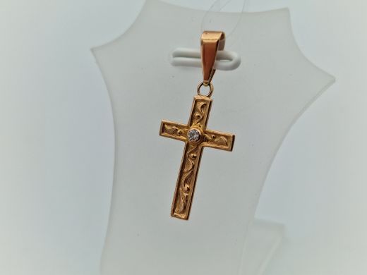 Золотой кулон с цирконом, 0.58 г