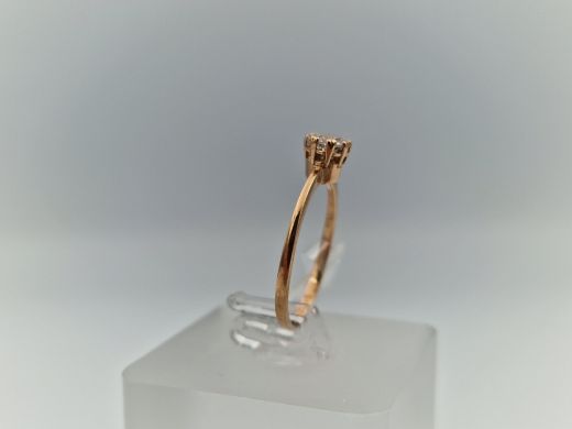 Zelta gredzens ar cirkoniju, 1.39 g, izm. 16.5