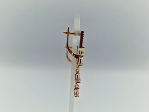 Zelta auskari ar cirkoniju, 3.02 g