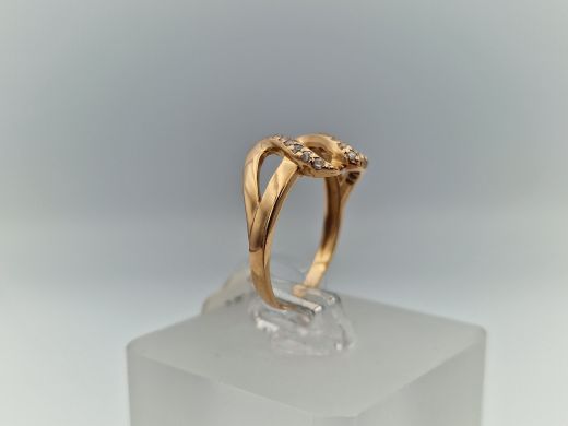 Золотое кольцо с цирконом, 1.7 г, разм. 16