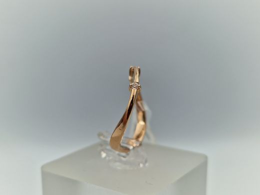 Zelta gredzens ar cirkoniju, 2.05 g, izm. 17