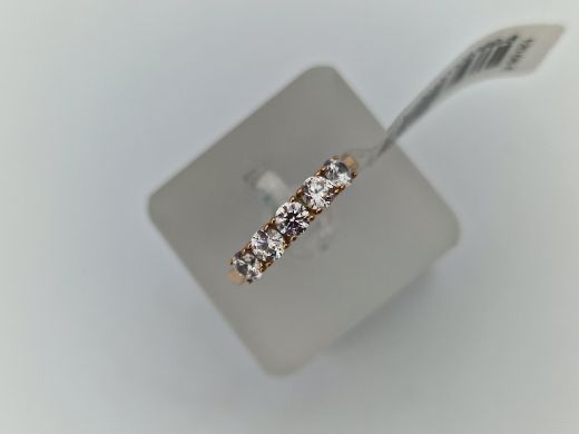 Zelta gredzens ar cirkoniju, 1.74 g, izm. 17