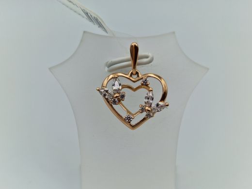 Золотой кулон с цирконом, 1.25 г