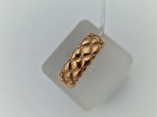 Zelta gredzens ar cirkoniju, 3.47 g, izm. 19.5