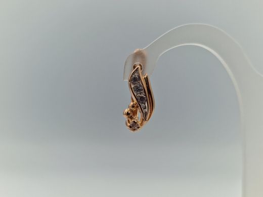 Zelta auskari ar cirkoniju, 2.36 g