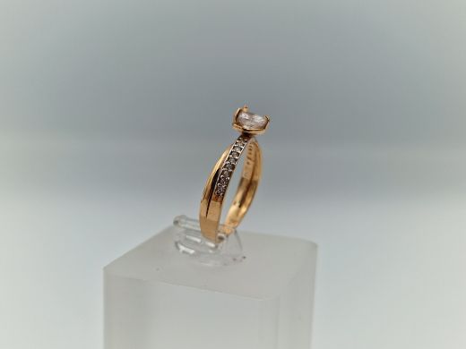 Zelta gredzens ar cirkoniju, 2.21 g