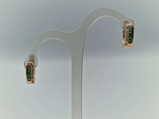 Zelta auskari ar briljantu, 3.14 g