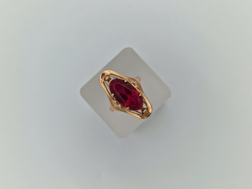 Zelta gredzens ar cirkoniju, 4.28 g, izm. 16