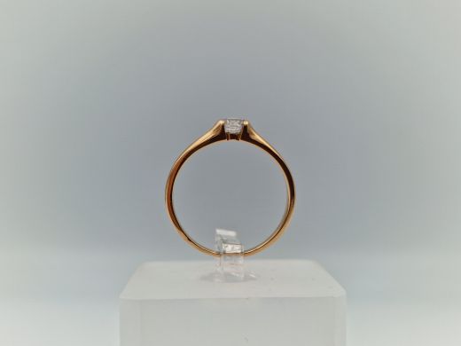 Zelta gredzens ar cirkoniju, 1.71 g, izm. 17.5