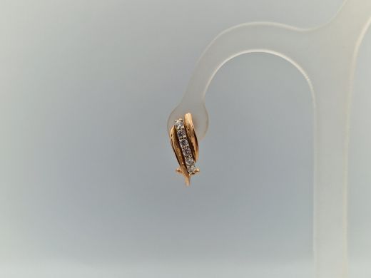 Zelta auskari ar cirkoniju, 3.55 g