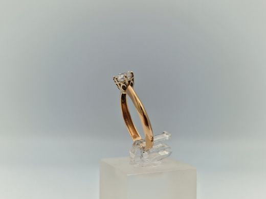 Zelta gredzens ar cirkoniju, 1.39 g, izm. 15.5