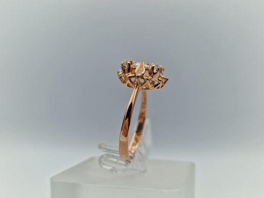 Zelta gredzens ar cirkoniju, 3.41 g, izm. 18