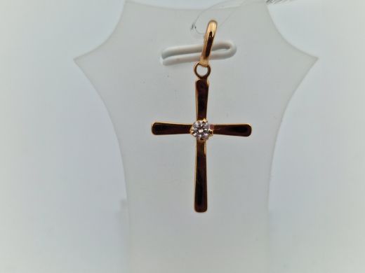 Золотой кулон с цирконом, 0.48 г