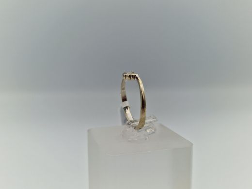 Zelta gredzens ar briljantu, 1.66 g, izm. 16.5