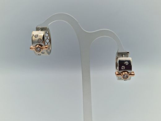 Zelta auskari ar cirkoniju, 7.78 g