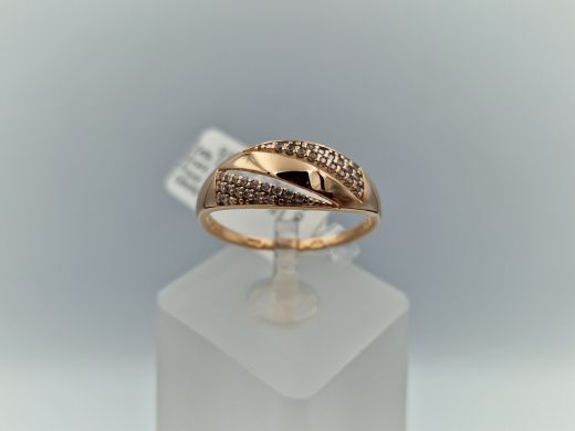 Zelta gredzens ar cirkoniju, 2.32 g, izm. 19.5